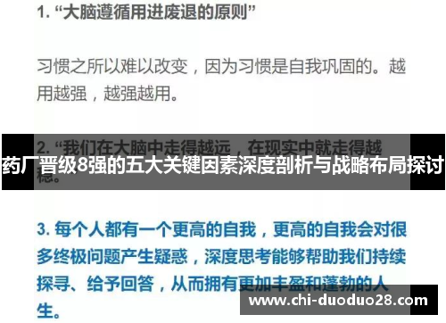 药厂晋级8强的五大关键因素深度剖析与战略布局探讨